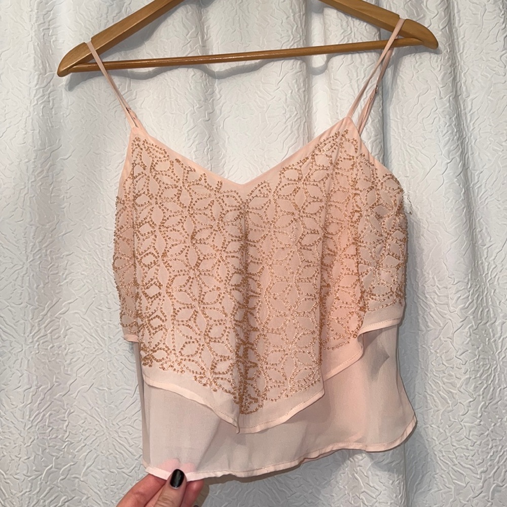 Bebe light pink tank top xs flowy tank top super cute